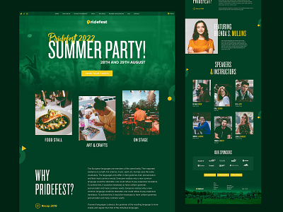 Pride Fest club disco event event planner festival graphic design homepage design landing page party uiux website design wordpress