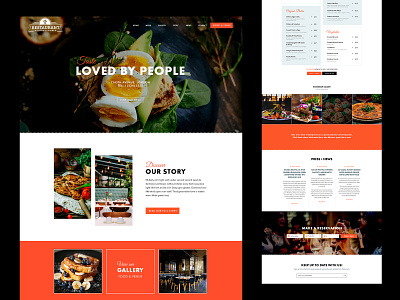 Restaurant branding design food graphic design homepage homepage design hotel illustration landingpage marketing restaurant theme ui website website design wordpress