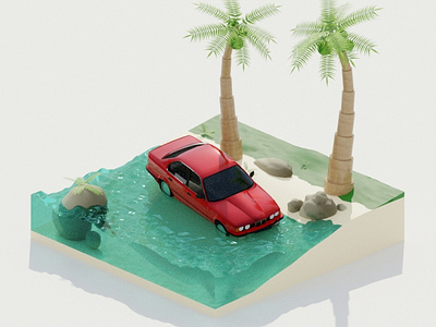 1st blndr try 3d blender cycles isometric lowpoly render vlasuhiro