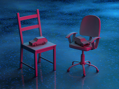 2-chairina c4d minimal render vlasuhiro