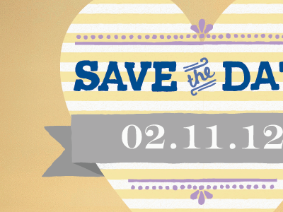 Save the date 2 heart type