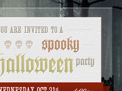 Halloween Invite halloween invitation skulls