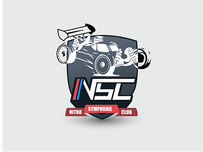 NSC logo affinitydesigner affinityphoto branding car huion icon illustration logo race racecar racer racing radio sport sports branding sports design sports logo typography vector wacom