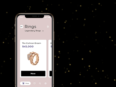 App for buying rings with 3D animation 3d app app animation cinema cinema 4d cinema4d clean colorful design interaction luxury motion simple ui ux