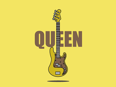 John Deacon Bass art bass design graphic desgin illustration illustrator music queen vector