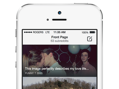 Reddit App Concept app content design ios7 iphone reddit responsive