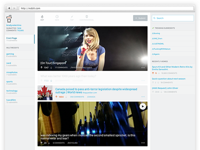 Modern Reddit beautiful clean modern reddit web design