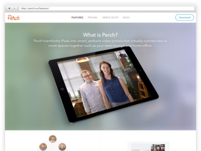 What is Perch? app features ipad perch startup website