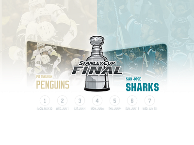 Stanley Cup Final aqua final gold hockey nhl pittsburgh penguins playoffs san jose sharks stanley cup yellow