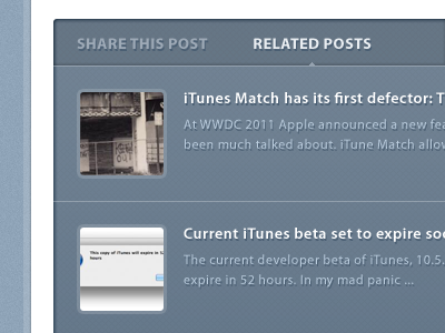 Related Posts apple blog news ui wip