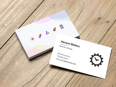 Business Cards 🎉 brand business cards emoji illustration marketing steamclock