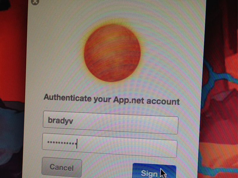 Authenticate app.net adn alpha authenticate login window sunlight app os x sign in