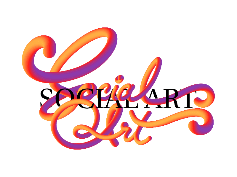 Social Art art behance calligraphy colors facebook gradient media motion social typo