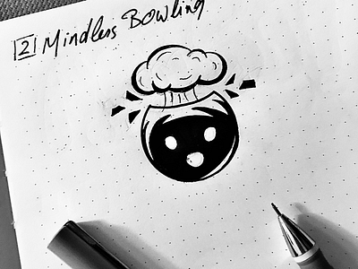 Inktober_02 Mindless Bowling