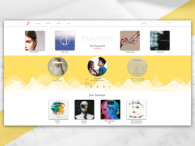 Music player concept app branding design flat minimal ui ux web website