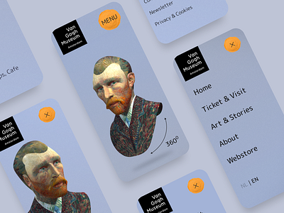 Van Gogh Museum 3d design graphic design mobile typography ui ux web design