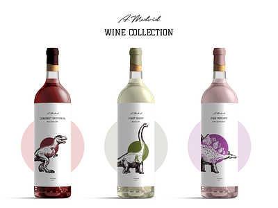 Wine & Dinosaurs branding design graphic design minimal typography wine