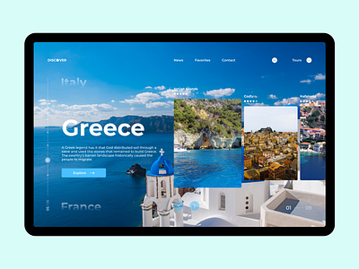Discover Greece design minimal ui ux web website