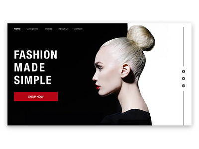 Fashion Home Page design minimal typography ui web website