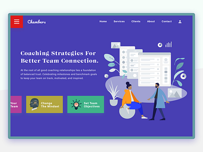 Daily UI #003 Landing Page app design coaching daily challange daily ui 003 dailyui illustration landing page strategies ui ux web app design web design