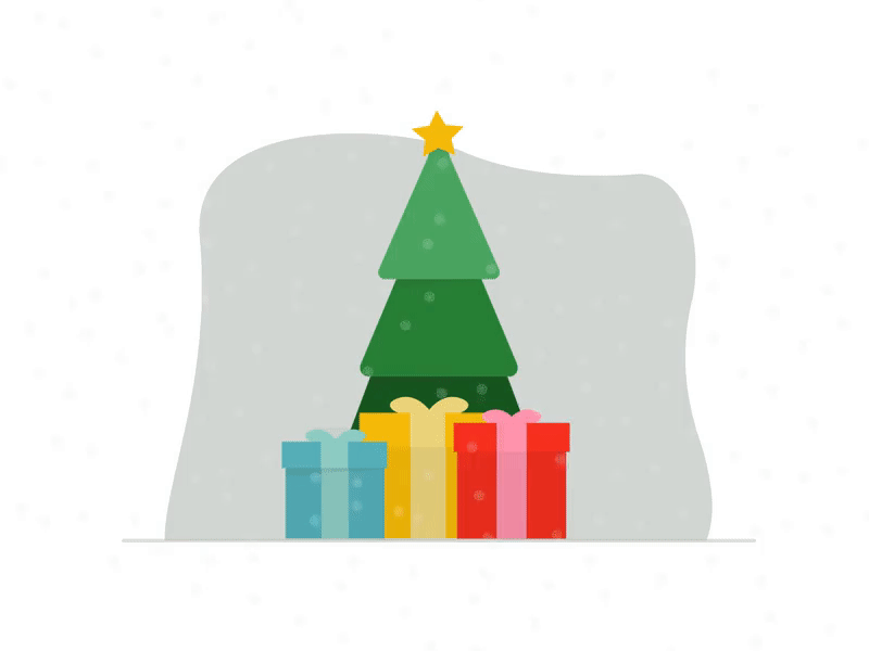 Gift XSCAPE | XMAS 2019 2d after affects animate animation art box christmas dribbble flat gif gift illustration illustrator minimal santa snow tree vector winter xmas