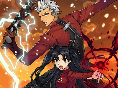 Trace and Gandr emiya fate fate stay night rin tohsaka unlimited blade works