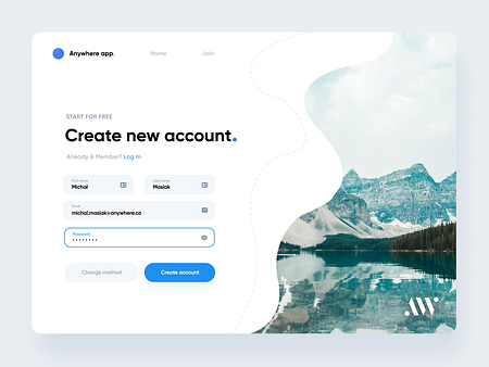 Login & Sign up | AW Universal Page by Michał Masiak for AnywhereWorks ...