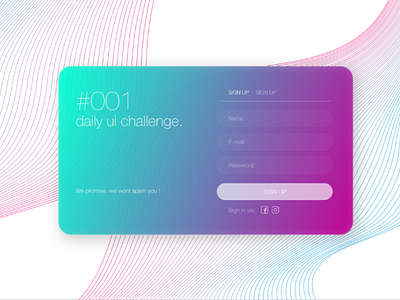 Daily UI challenge 001 daily ui challenge dailyui dailyuichallenge ui ui design website