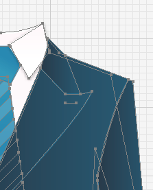 Vector tailoring ai blue shirt suit tie vector wip