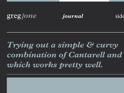 Cantarell and ... black blog blue grids typography