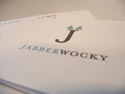 Jabberwocky BusinessCards blue idontgiveafuckifitsnotwebdesign ipreferedanotherdesign mrseaves negativespace paper print texture