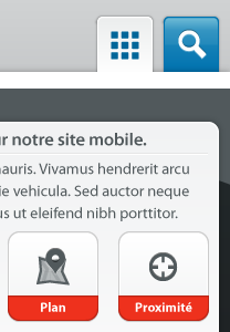 Mobile Webapp v2 blue gray menu mobile tabs