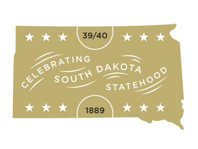 Celebrating South Dakota Statehood american gold history mining patriotic south dakota stars state statehood usa
