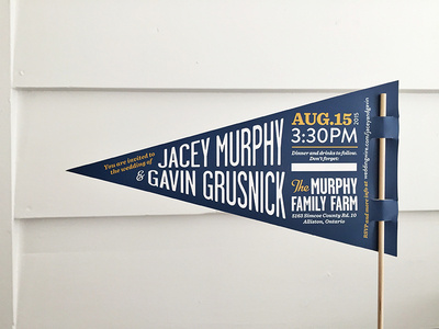 Pennant Wedding Invitation