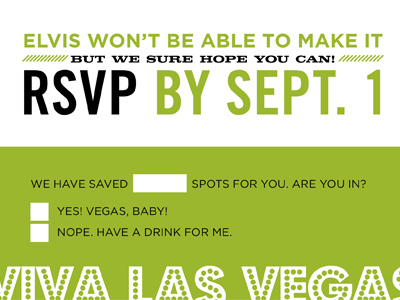 Vegas RSVP Card