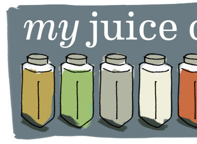 Juice Cleanse Illustration #1 bottle hand drawn illustration juice serif