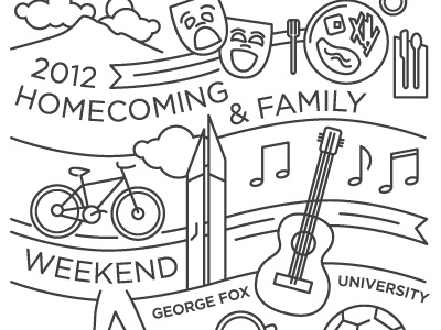 Preliminary T-Shirt Design family homecoming line art one color university