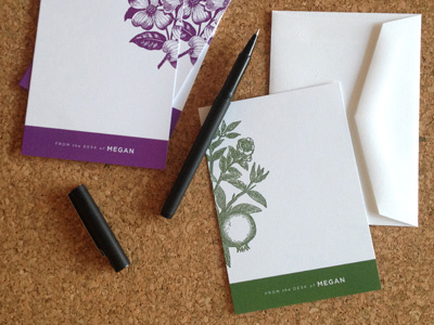 Flat Notecards for hi, friend design snail mail stationery