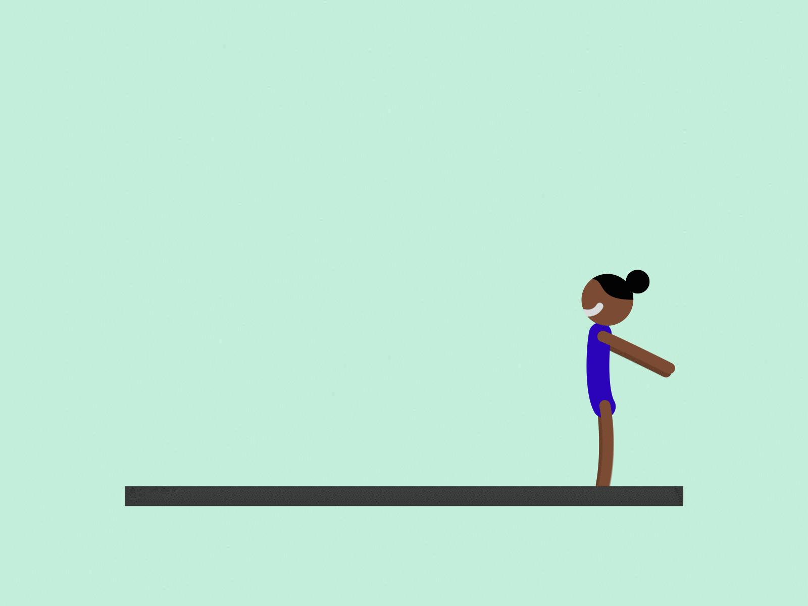 Gymnastics Girl animated gif animation gymnastics illustration motiongraphics run cycle sports walkcycle