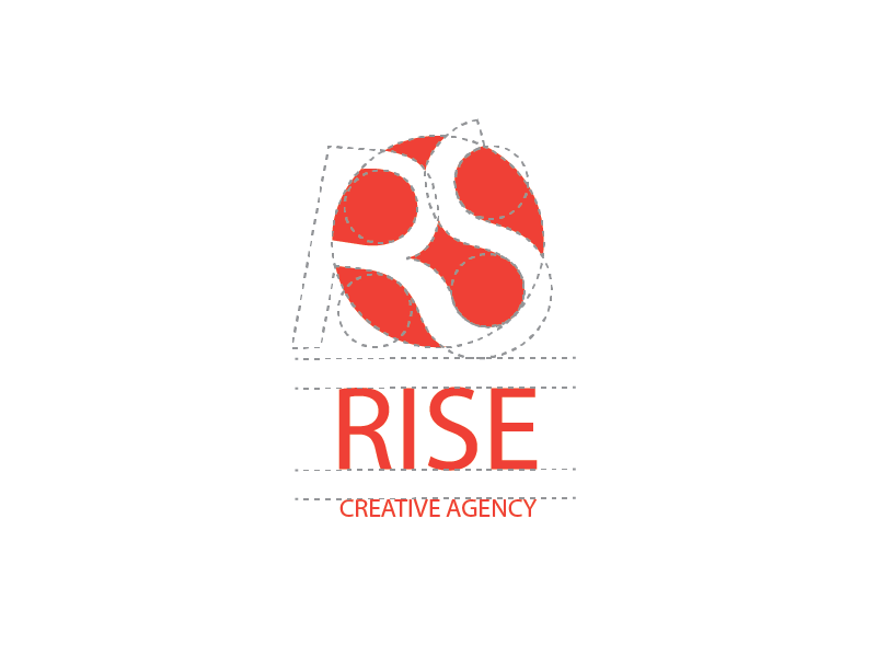 Branding: Logo for Creative Startup agency brand bw color creative design gif grid lettering logo rise startup