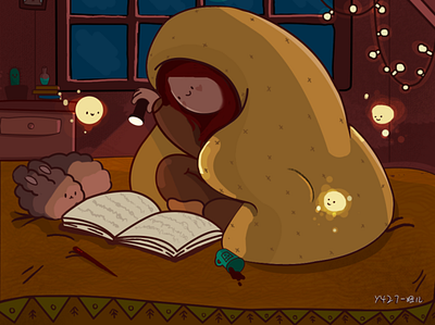 Reading at night - Anna 插图