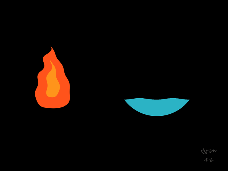 Water and fire by MynameApril on Dribbble