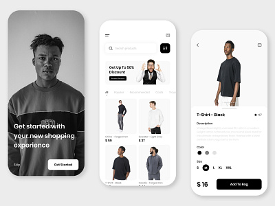 Clothy 👕 - Clothing App adobe xd app design clothes clothing clothing app design e commerce fashion fashion app graphic design illustration mobile ui ux