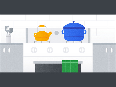 〳 •́ ﹏ •̀ 〵 dutch oven google illustration illustrator kettle kitchen oven pot stove teapot vector