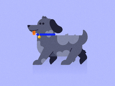 ( ͡°ᴥ ͡° ʋ) character character design dog dog illustration doggy illustration illustrator pet pup texture