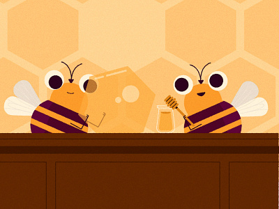 Bees bees bugs character character design childrens book childrens illustration education hive illustration illustrator insect kid lit kidlitart texture vector