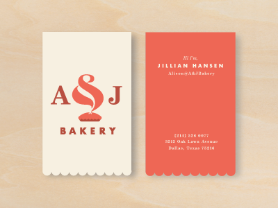 Stationery  for A&J Bakery