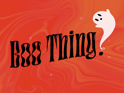 ╭(◕◕ ◉෴◉ ◕◕)╮ boo ghost halloween haunted illustration illustrator spooky texture type