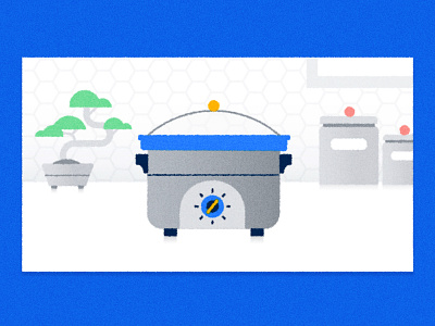 Crockpot illustration for Google cook crockpot illustration illustrator kitchen meal recipe texture