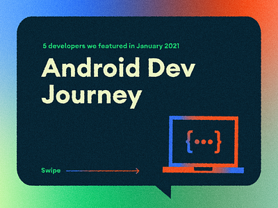 Android Dev Journey android branding gradient illustration illustrator texture vector